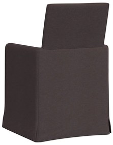 Étkező Székek 2 pcs sötétbarna 57 x 67 x 95 cm szövet