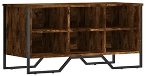 füstös tölgy színű szerelt fa cipőszekrény 90 x 38 x 45,5 cm