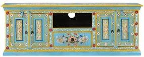 kék tömör mangófa TV-szekrény 110 x 30 x 40 cm