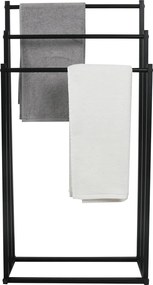 Törölközőtartó állvány, fekete, POLDO