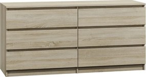 M6 140 2X3 komód, sonoma