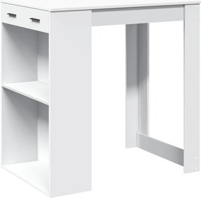 vidaXL fehér szerelt fa bárasztal 102 x 70 x 103,5 cm