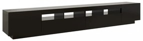 fekete TV-szekrény LED-lámpákkal 260 x 35 x 40 cm