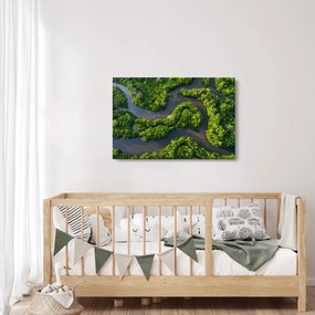 Kép - Erdei táj folyóval (90x60 cm)
