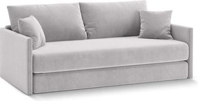 Világosszürke bársony kinyitható kanapé 209 cm Shannon – Cosmopolitan Design