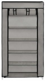 szürke szövet cipőszekrény borítóval 58 x 28 x 106 cm