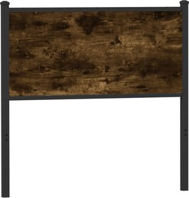 vidaXL füstös tölgy színű szerelt fa és acél csere fejtámla 90 cm