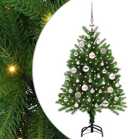 vidaXL Karácsonyfa 150 LED-del állvánnyal Zöld 120 cm PE