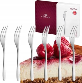 6 Darabos Készlet Torta/sütemény Villa Garnitúra Gerlach Muza Evőeszköz Készlet, Fényes