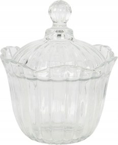 Üveg befőttesüveg fedővel 15x18 cm