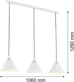 Argon ORTE 6173 Függőlámpa 3x15W/E27 IP20