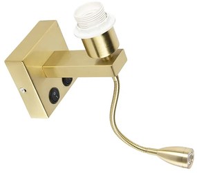 Modern fali lámpa sárgarézzel és rugalmas karral - Brescia Combi