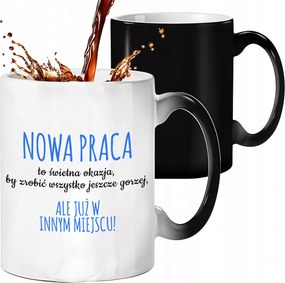 Mágikus Bögre Fekete Új Munka Alkalom Ajándék Kollégának