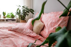 3 részes pamut ágynemű Pink Blossom 200x140cm+90x70cm TiaHome
