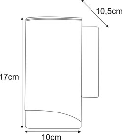 KAJA K-8203 PRIMA Fekete Színű Fali Lámpa 1xGU10 10W IP44