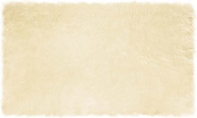 vidaXL Műgyapjú Szőnyeg Tafalla Krém 100 x 200 cm Poliészter