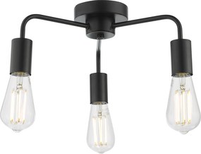 Dar Lighting modern mennyezeti lámpa dena matt fekete darden5322