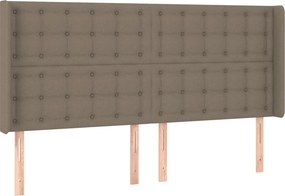 vidaXL tópszínű szövet fejtámla szárnyakkal 183x16x118/128 cm