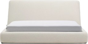 Bézs kárpitozott franciaágy ágyrács nélkül 180x200 cm Martina – Kave Home