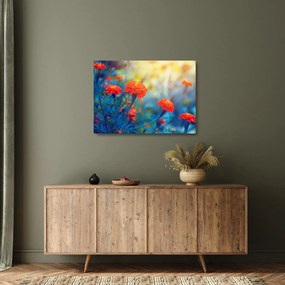 Kép - Narancssárga virágok (üvegen) (70x50 cm)