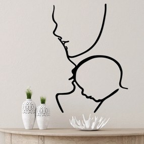 Family fém fali dekoráció, 72×0,15 cm