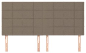 4 db tópszínű szövet fejtámla 90x5x78/88 cm