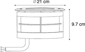 Modern talajspot acélból LED-del 20W - Bridge