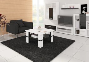 Dohányzóasztal Futura 1 (fehér + fényes fekete). 780004