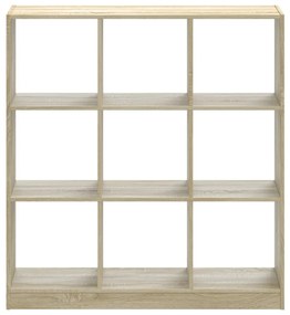 sonoma tölgy színű szerelt fa könyvespolc 102 x 32 x 108 cm