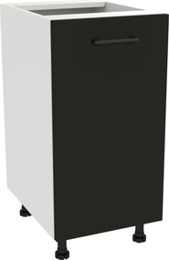 Konyhaszekrény alsó 40 Capri korpusz fehér front fekete matt