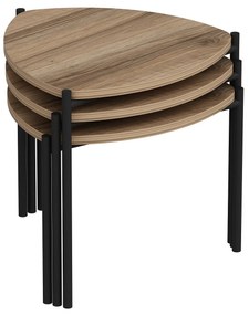 Dohányzóasztal (3 részes) Lenny - Walnut