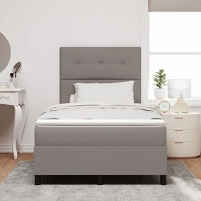 Box Spring Ágy Matresszel Taupe Kis Dupla Szövet
