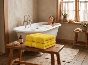 Fürdőlepedő EMBORIA 70x140 cm sárga, 100% pamut