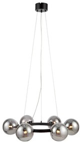 Circle 6L mennyezeti lámpa fekete konstrukcióval - Markslöjd