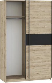 BERNO ruhásszekrény, 120 cm | Jackson hickory tölgy + Antracit
