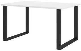 Asztal Tucson 137Fehér, Fekete, 75x90x138cm, Laminált forgácslap, Fém
