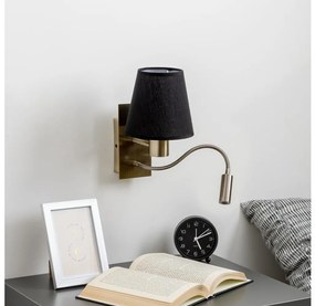 Brilagi - LED Fali lámpa NUBILA 1xE27/25W/230V + LED/3W réz/fekete