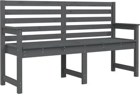 vidaXL szürke tömör fenyőfa kerti pad 159,5x48x91,5 cm
