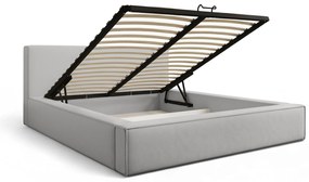 Nirello kárpitozott ágy 160x200 tárolóval - szürke Castel 80 bársony