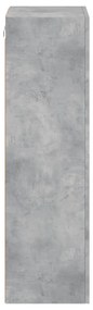 betonszürke szerelt fa fali TV-szekrény 40,5 x 30 x 102 cm