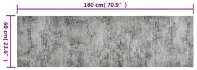 mosható betonmintás bársony konyhaszőnyeg 60 x 180 cm