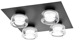 Osram -LED Fürdőszobai mennyezeti lámpa ORBIS FLAME 4xLED/5,5W/230V IP44 fekete