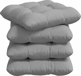vidaXL Ülőpárnák 4 pcs Felhőszürke 40 x 40 x 12 cm szövet