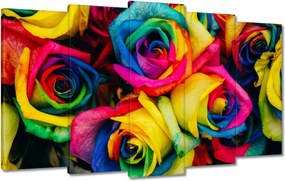 Vászonkép 100x60 Színes rózsák Virágok