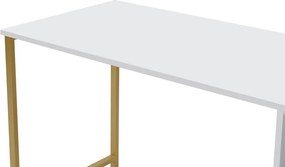 Twin Study Desk - fehér/arany íróasztal