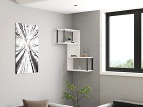 Lecco fali polc, fehér, 84 cm