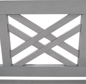 Fából készült kerti pad, szürke, 150 cm, FABLA