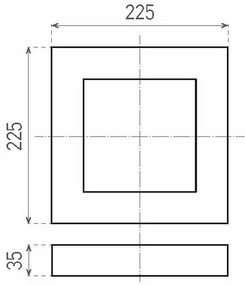 LED felületre szerelhető mennyezeti lámpa FENIX LED/18W/230V 2800K 22,5 cm