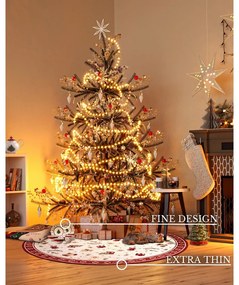 Piros pamutkeverék kerek szőnyeg karácsonyi mintával ø 200 cm Toy's Delight Red Christmas – Villeroy&amp;Boch