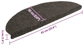 5 db antracit tűlyukasztott öntapadó lépcsővédő 65 x 21 x 4 cm